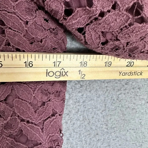 Pins & Needles Anthropologie Jacket Womens XS Pink Floral‎ Lace Zip Dainty Boho - Picture 4 of 6